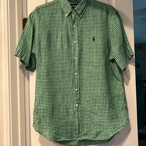 Ralph Lauren Green and white check cotton Short sleeve Men’s Shirt